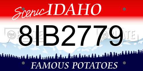 8IB2779 Idaho License Plate
