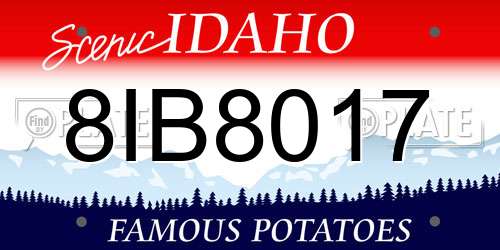 8IB8017 Idaho License Plate