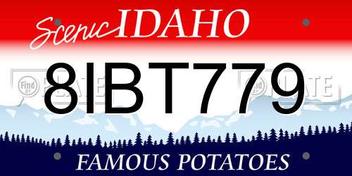 8IBT779 Idaho License Plate