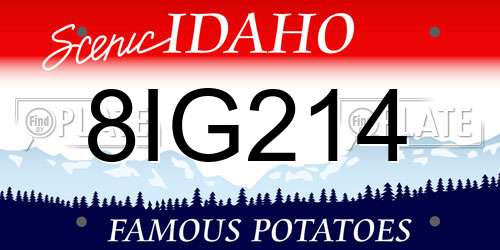 8IG214 Idaho License Plate