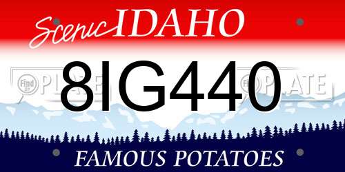 8IG440 Idaho License Plate