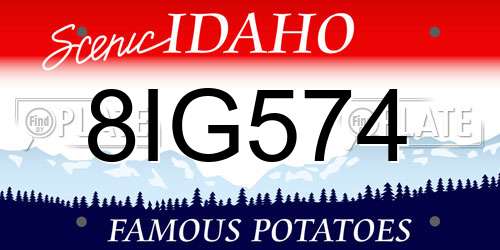 8IG574 Idaho License Plate