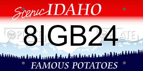 8IGB24 Idaho License Plate