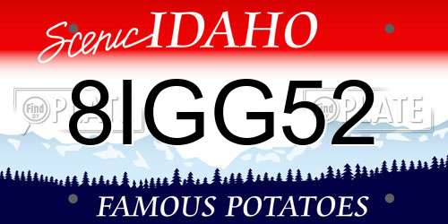 8IGG52 Idaho License Plate