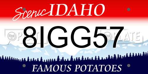 8IGG57 Idaho License Plate