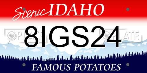 8IGS24 Idaho License Plate