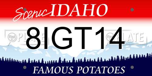 8IGT14 Idaho License Plate