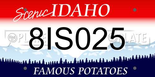 8IS025 Idaho License Plate