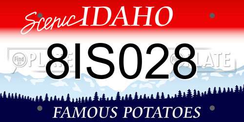 8IS028 Idaho License Plate