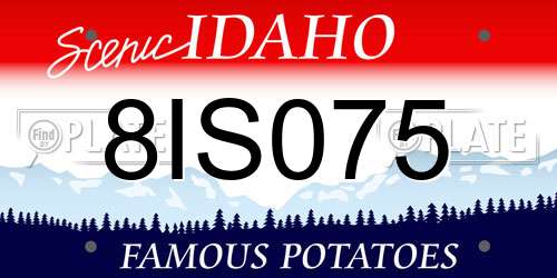 8IS075 Idaho License Plate