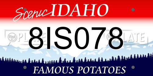 8IS078 Idaho License Plate