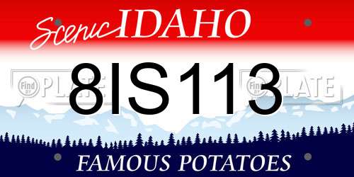 8IS113 Idaho License Plate