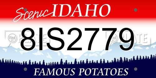 8IS2779 Idaho License Plate