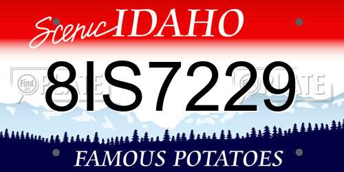 8IS7229 Idaho License Plate