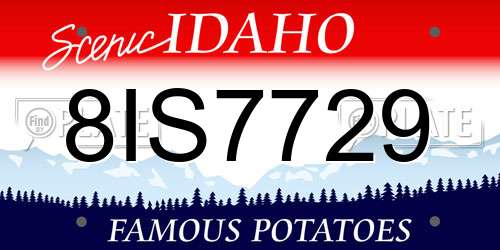 8IS7729 Idaho License Plate