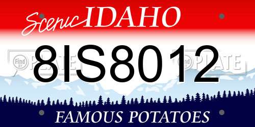 8IS8012 Idaho License Plate