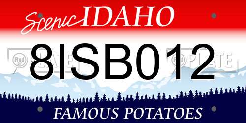 8ISB012 Idaho License Plate