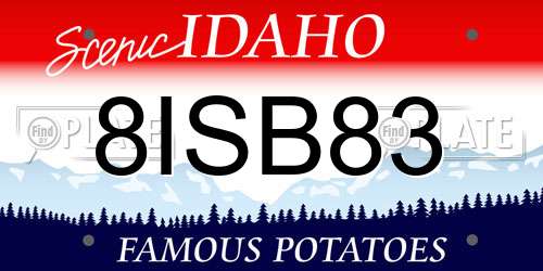 8ISB83 Idaho License Plate