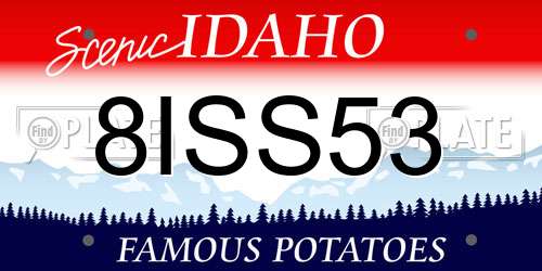 8ISS53 Idaho License Plate