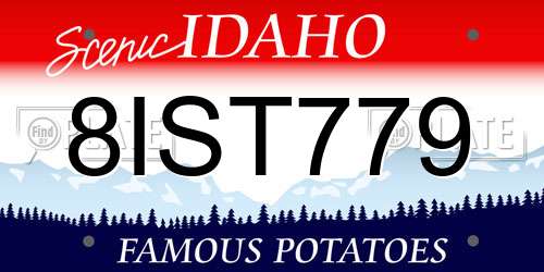 8IST779 Idaho License Plate
