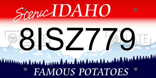 8ISZ779 Idaho License Plate