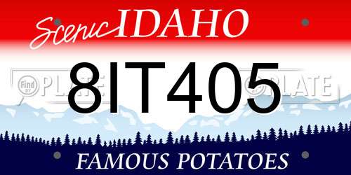 8IT405 Idaho License Plate