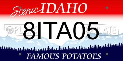 8ITA05 Idaho License Plate