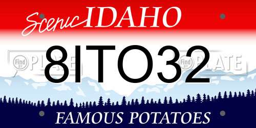 8ITO32 Idaho License Plate