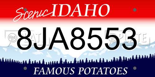 8JA8553 Idaho License Plate