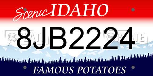8JB2224 Idaho License Plate