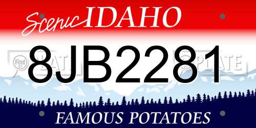 8JB2281 Idaho License Plate