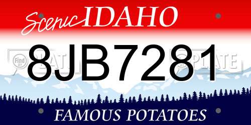 8JB7281 Idaho License Plate