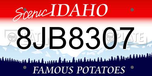 8JB8307 Idaho License Plate