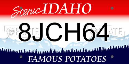 8JCH64 Idaho License Plate