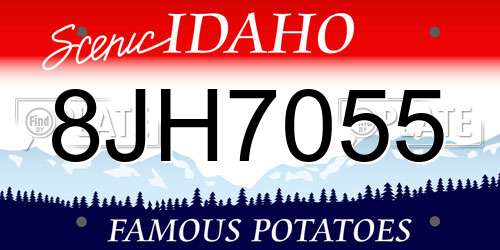 8JH7055 Idaho License Plate