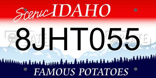 8JHT055 Idaho License Plate