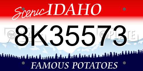 8K35573 Idaho License Plate
