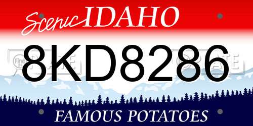 8KD8286 Idaho License Plate