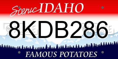 8KDB286 Idaho License Plate