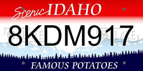 8KDM917 Idaho License Plate
