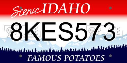 8KES573 Idaho License Plate