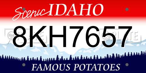 8KH7657 Idaho License Plate