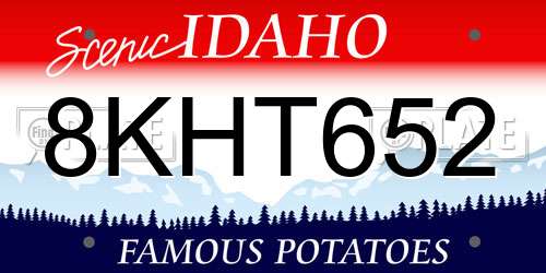 8KHT652 Idaho License Plate