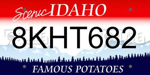 8KHT682 Idaho License Plate