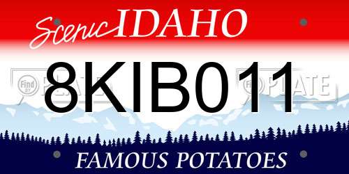 8KIB011 Idaho License Plate