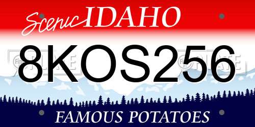 8KOS256 Idaho License Plate