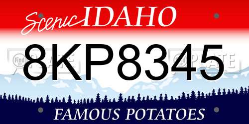 8KP8345 Idaho License Plate