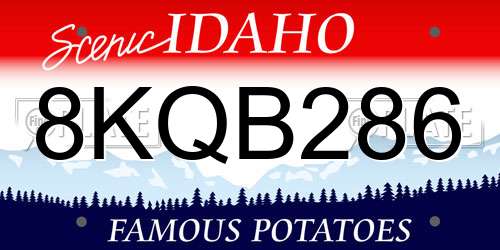 8KQB286 Idaho License Plate