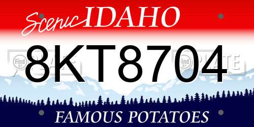 8KT8704 Idaho License Plate