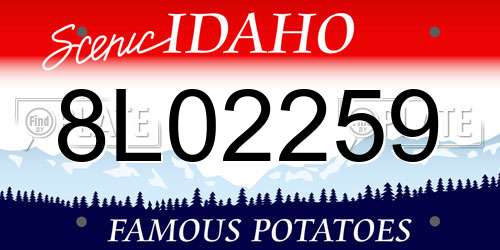 8L02259 Idaho License Plate